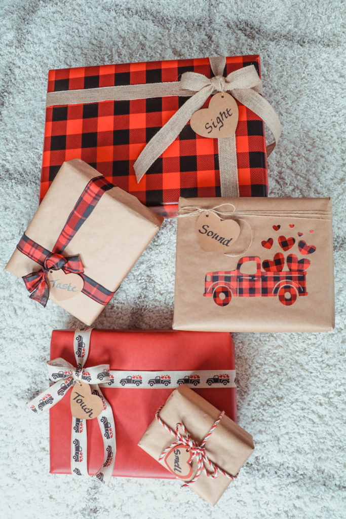 5 Senses Gift Bags for Him Five Senses Tags Set Gifts for Husband